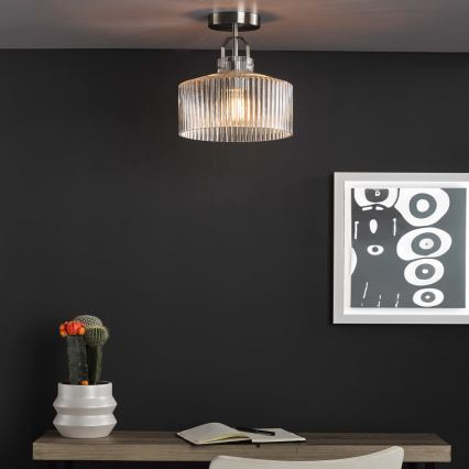 Där Lighting LEN4846 - Přisazený lustr LENKA 1xE27/60W/230V matný chrom