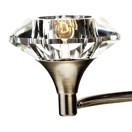 Där Lighting LUT0975 - Nástěnná lampa LUTHER 2xG9/40W/230V mosaz