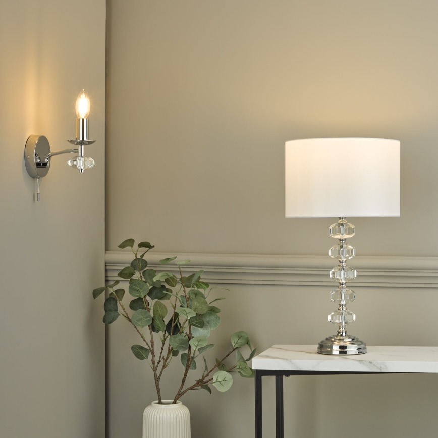 Där Lighting OLE0750 - Nástěnná lampa OLEANA 1xE14/40W/230V lesklý chrom