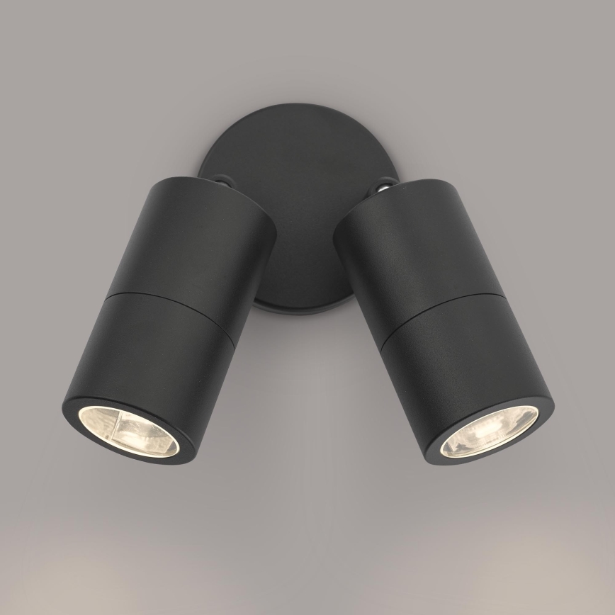 Där Lighting ORT0922 - LED Venkovní nástěnné bodové svítidlo ORTEGA 2xGU10/5W/230V IP65 černá