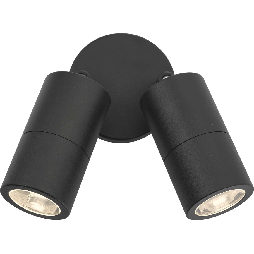 Där Lighting ORT0922 - LED Venkovní nástěnné bodové svítidlo ORTEGA 2xGU10/5W/230V IP65 černá