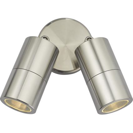 Där Lighting ORT0968 - LED Venkovní nástěnné bodové svítidlo ORTEGA 2xGU10/5W/230V IP65 lesklý chrom