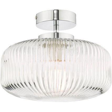 Där Lighting RIV5208 - Koupelnový přisazený lustr RIVA 1xE27/60W/230V IP44 lesklý chrom