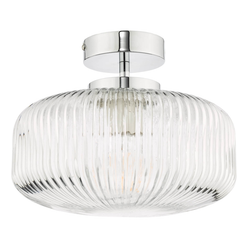Där Lighting RIV5208 - Koupelnový přisazený lustr RIVA 1xE27/60W/230V IP44 lesklý chrom