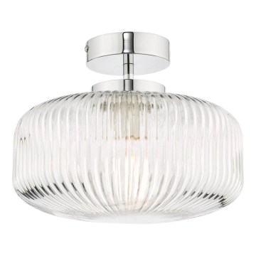 Där Lighting RIV5208 - Koupelnový přisazený lustr RIVA 1xE27/60W/230V IP44 lesklý chrom