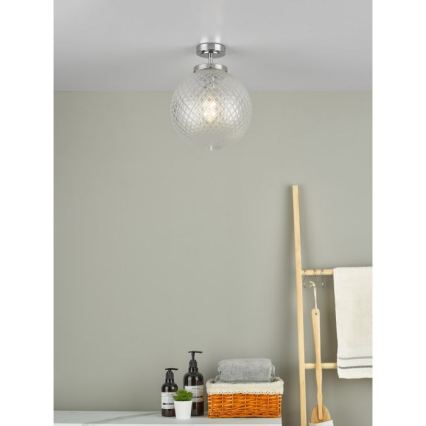 Där Lighting WAY0150 - Koupelnové stropní svítidlo WAYNE 1xE27/40W/230V IP44 lesklý chrom