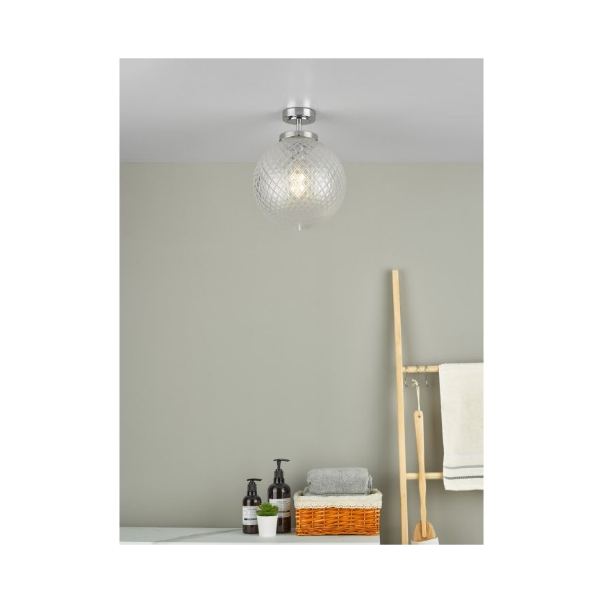 Där Lighting WAY0150 - Koupelnové stropní svítidlo WAYNE 1xE27/40W/230V IP44 lesklý chrom