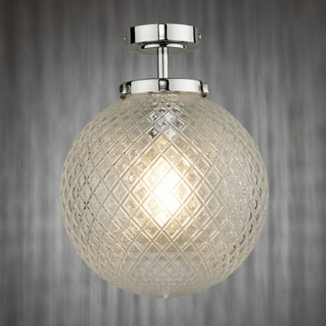 Där Lighting WAY0150 - Koupelnové stropní svítidlo WAYNE 1xE27/40W/230V IP44 lesklý chrom