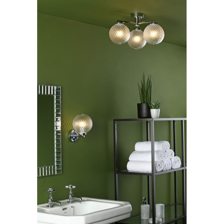 Där Lighting WAY0750 - Koupelnová nástěnná lampa WAYNE 1xG9/3W/230V IP44 lesklý chrom