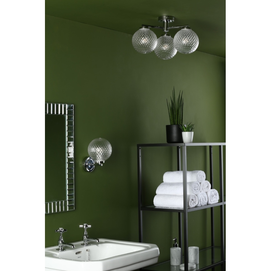 Där Lighting WAY0750 - Koupelnová nástěnná lampa WAYNE 1xG9/3W/230V IP44 lesklý chrom