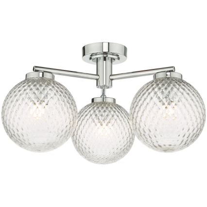 Där Lighting WAY5350 - Koupelnový přisazený lustr WAYNE 3xG9/3W/230V IP44 lesklý chrom