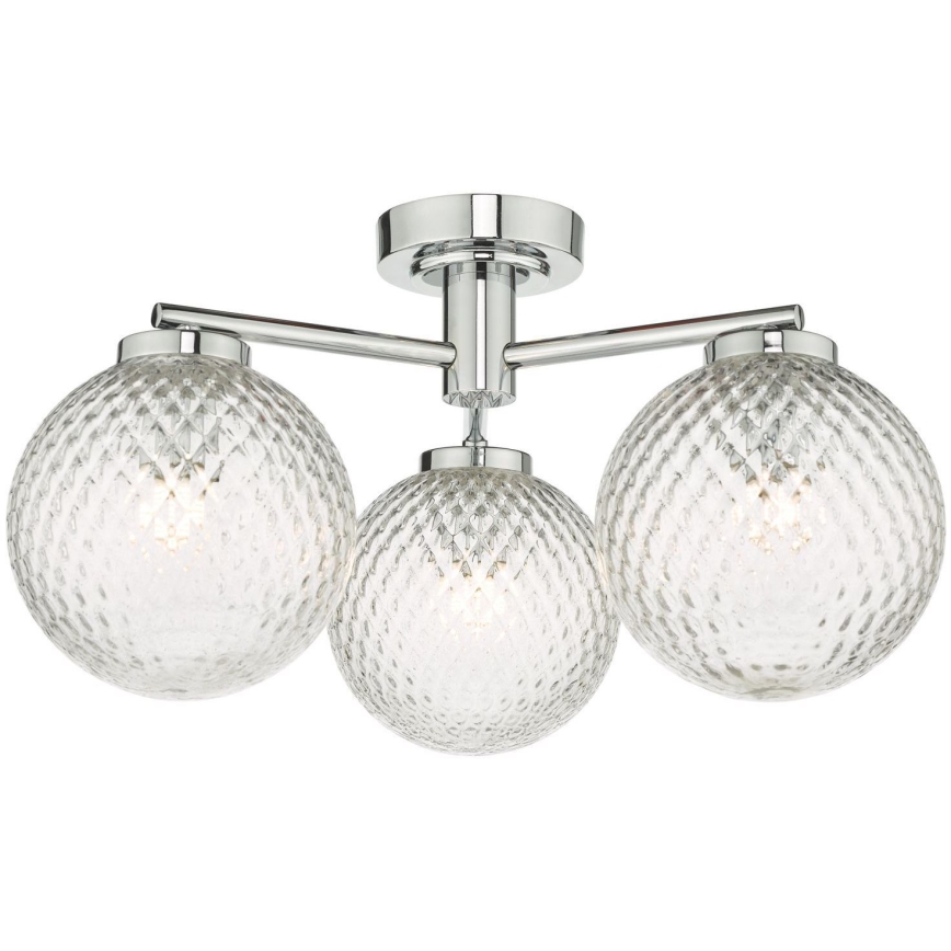 Där Lighting WAY5350 - Koupelnový přisazený lustr WAYNE 3xG9/3W/230V IP44 lesklý chrom