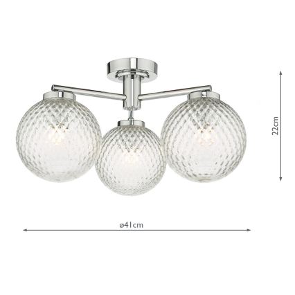 Där Lighting WAY5350 - Koupelnový přisazený lustr WAYNE 3xG9/3W/230V IP44 lesklý chrom