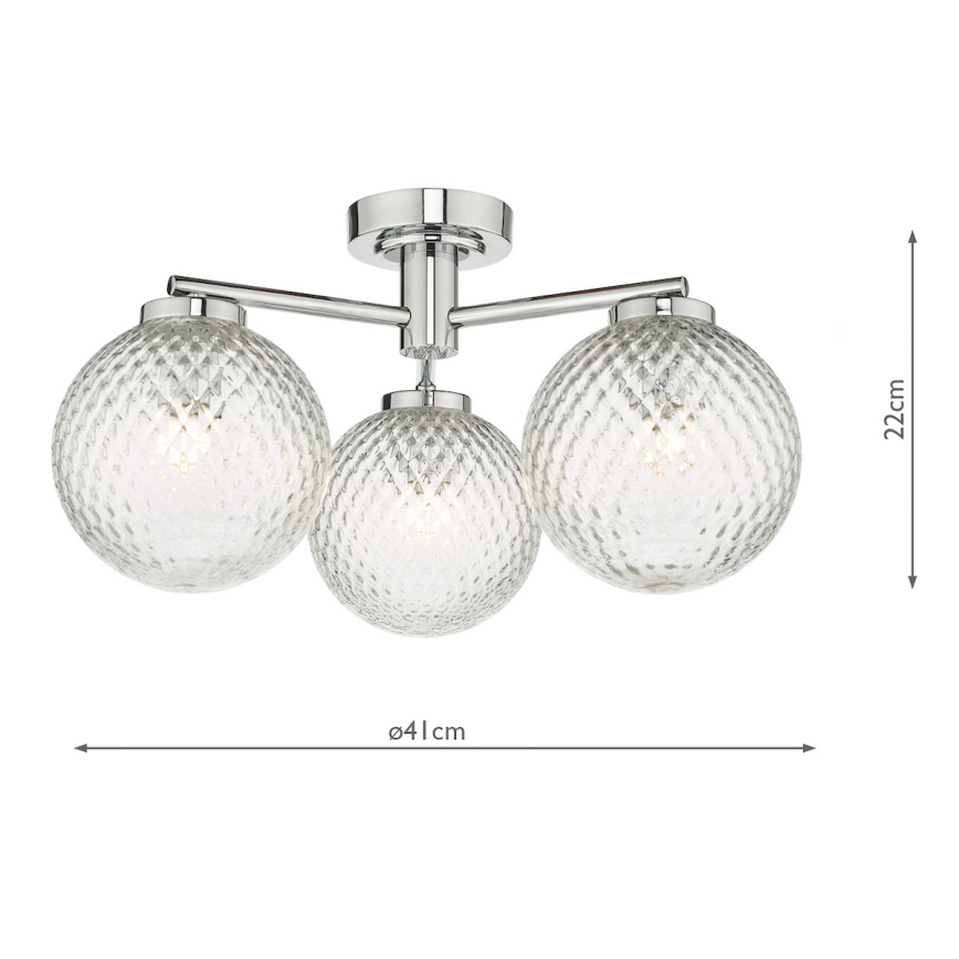 Där Lighting WAY5350 - Koupelnový přisazený lustr WAYNE 3xG9/3W/230V IP44 lesklý chrom