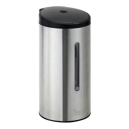 Dávkovač mýdla 10,2x22 cm stříbrná/bílá