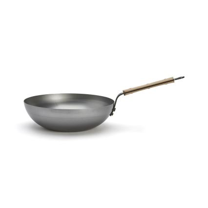De Buyer 5717.28 - Pánev Wok MINERAL B BOIS 28 cm