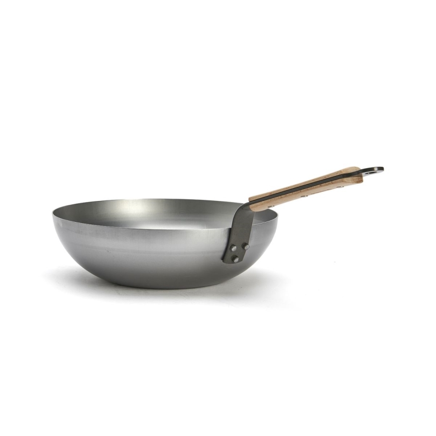 De Buyer 5717.28 - Pánev Wok MINERAL B BOIS 28 cm