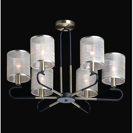 De Markt 667012106 - Lustr na tyči CONRAD 6xE14/40W/230V zlatá