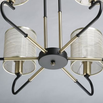 De Markt 667012106 - Lustr na tyči CONRAD 6xE14/40W/230V zlatá