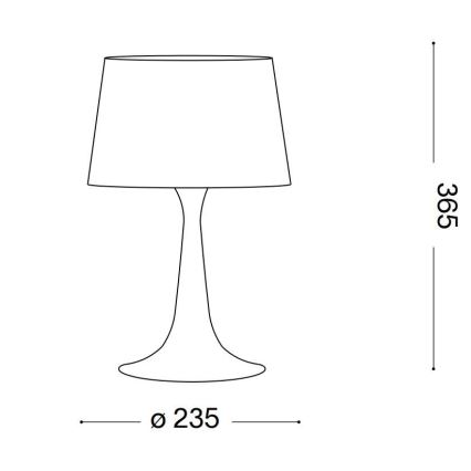 deal Lux - Stolní lampa LONDON 1xE27/60W/230V lesklý chrom