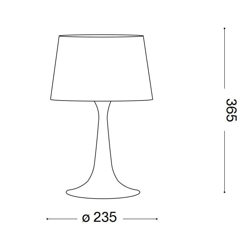 deal Lux - Stolní lampa LONDON 1xE27/60W/230V lesklý chrom