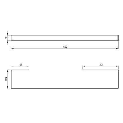 Deante ADM_A621 - Nástěnný věšák na ručníky MOKKO 60 cm bílá