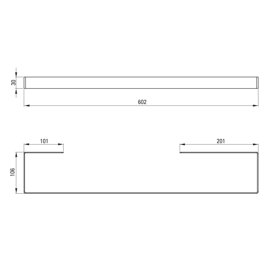 Deante ADM_A621 - Nástěnný věšák na ručníky MOKKO 60 cm bílá
