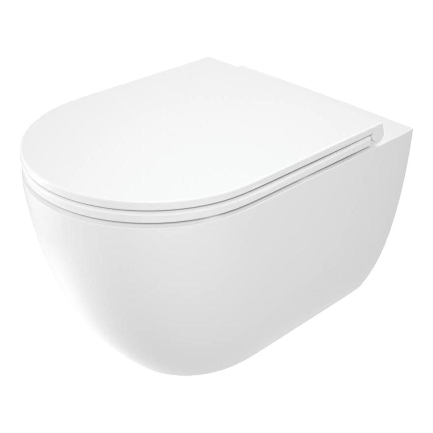 Deante CGRD6ZPW - Závěsné WC s prkénkem ROUND keramika/bílá
