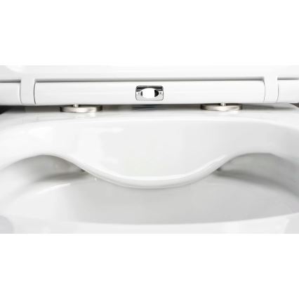 Deante CGRD6ZPW - Závěsné WC s prkénkem ROUND keramika/bílá