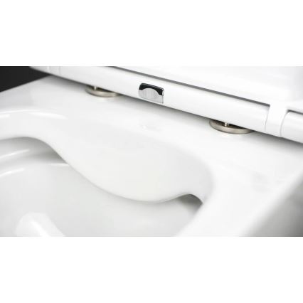 Deante CGRD6ZPW - Závěsné WC s prkénkem SoftClose ROUND keramika/bílá