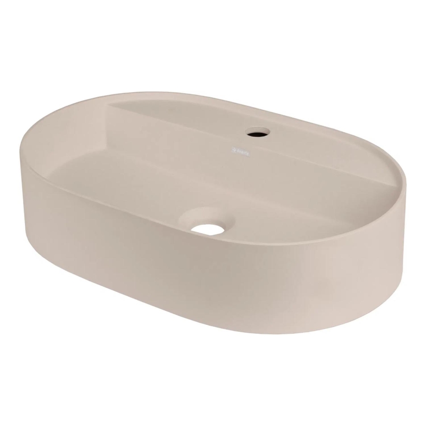 Deante CQS_5U6B - Umyvadlo na desku s otvorem pro baterii SILIA 35x55 cm granit/béžová
