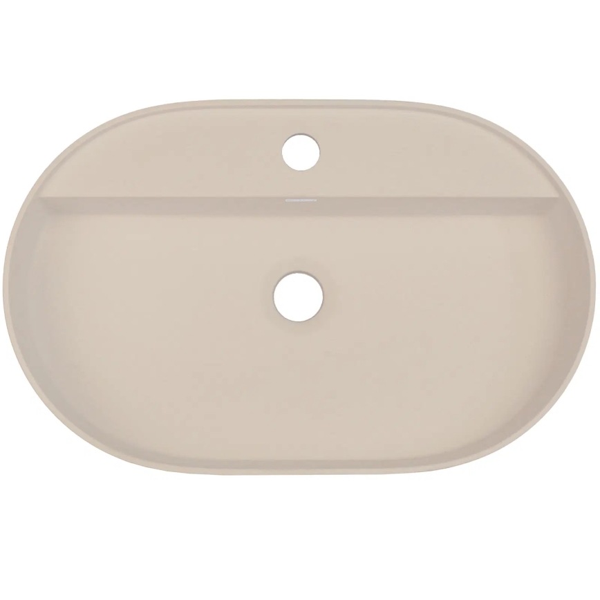 Deante CQS_5U6B - Umyvadlo na desku s otvorem pro baterii SILIA 35x55 cm granit/béžová
