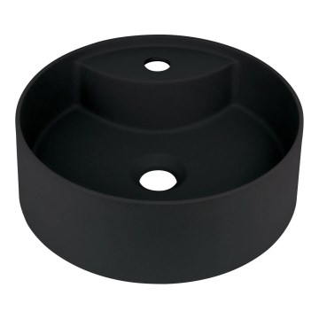 Deante CQS_NU4B - Umyvadlo na desku s otvorem pro baterii SILIA pr. 36 cm granit/černá
