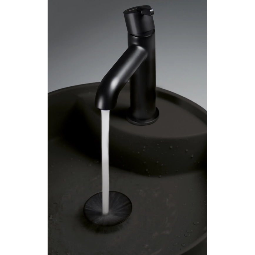 Deante CQS_NU4B - Umyvadlo na desku s otvorem pro baterii SILIA pr. 36 cm granit/černá
