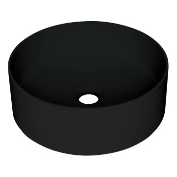 Deante CQS_NU4S - Umyvadlo na desku SILIA pr. 36 cm granit/černá