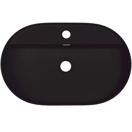 Deante CQS_NU6B - Umyvadlo na desku s otvorem pro baterii SILIA 35x55 cm granit/černá