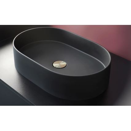 Deante CQS_NU6S - Umyvadlo na desku SILIA 35x55 cm granit/černá