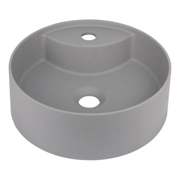 Deante CQS_SU4B - Umyvadlo na desku s otvorem pro baterii SILIA pr. 36 cm granit/metalicky šedá