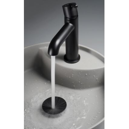 Deante CQS_SU4B - Umyvadlo na desku s otvorem pro baterii SILIA pr. 36 cm granit/metalicky šedá