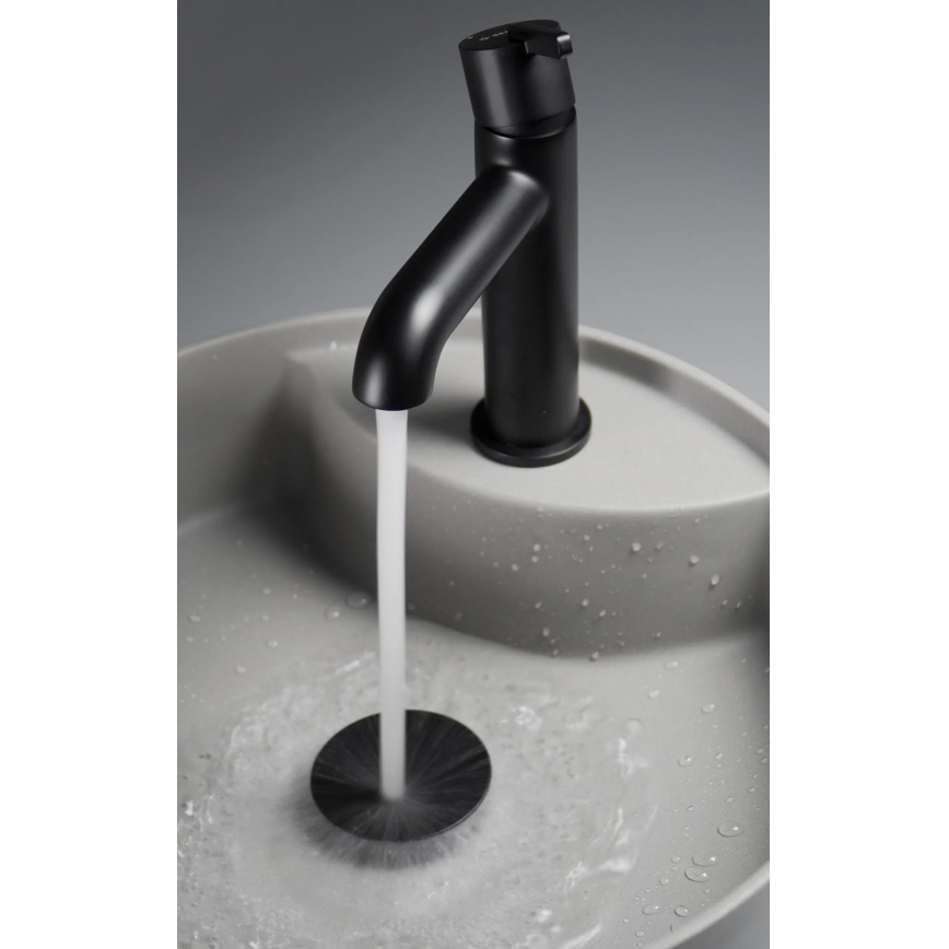 Deante CQS_SU4B - Umyvadlo na desku s otvorem pro baterii SILIA pr. 36 cm granit/metalicky šedá