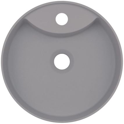 Deante CQS_SU4B - Umyvadlo na desku s otvorem pro baterii SILIA pr. 36 cm granit/metalicky šedá