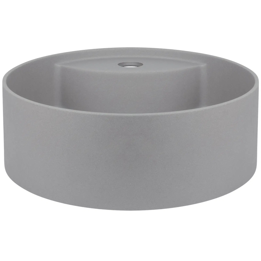 Deante CQS_SU4B - Umyvadlo na desku s otvorem pro baterii SILIA pr. 36 cm granit/metalicky šedá