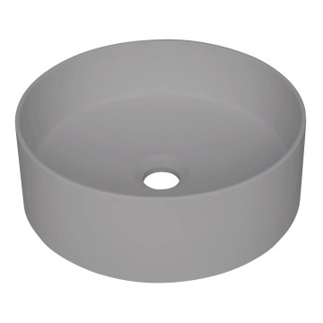 Deante CQS_SU4S - Umyvadlo na desku SILIA pr. 36 cm granit/metalicky šedá