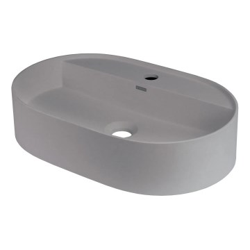 Deante CQS_SU6B - Umyvadlo na desku s otvorem pro baterii SILIA 35x55cm granit/metalicky šedá