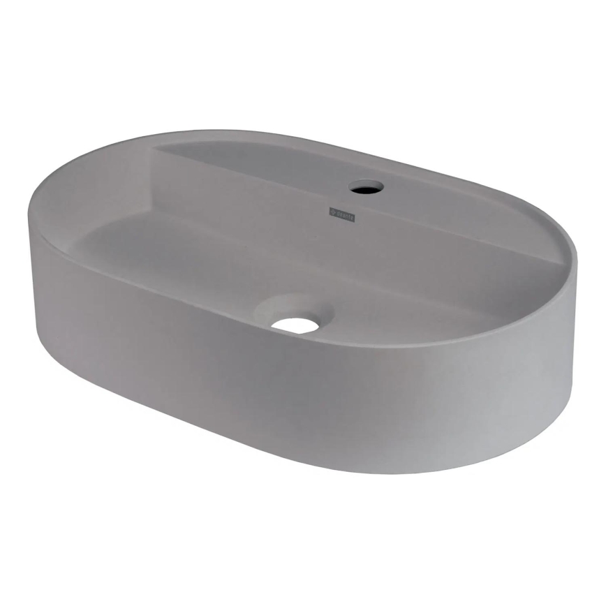 Deante CQS_SU6B - Umyvadlo na desku s otvorem pro baterii SILIA 35x55cm granit/metalicky šedá