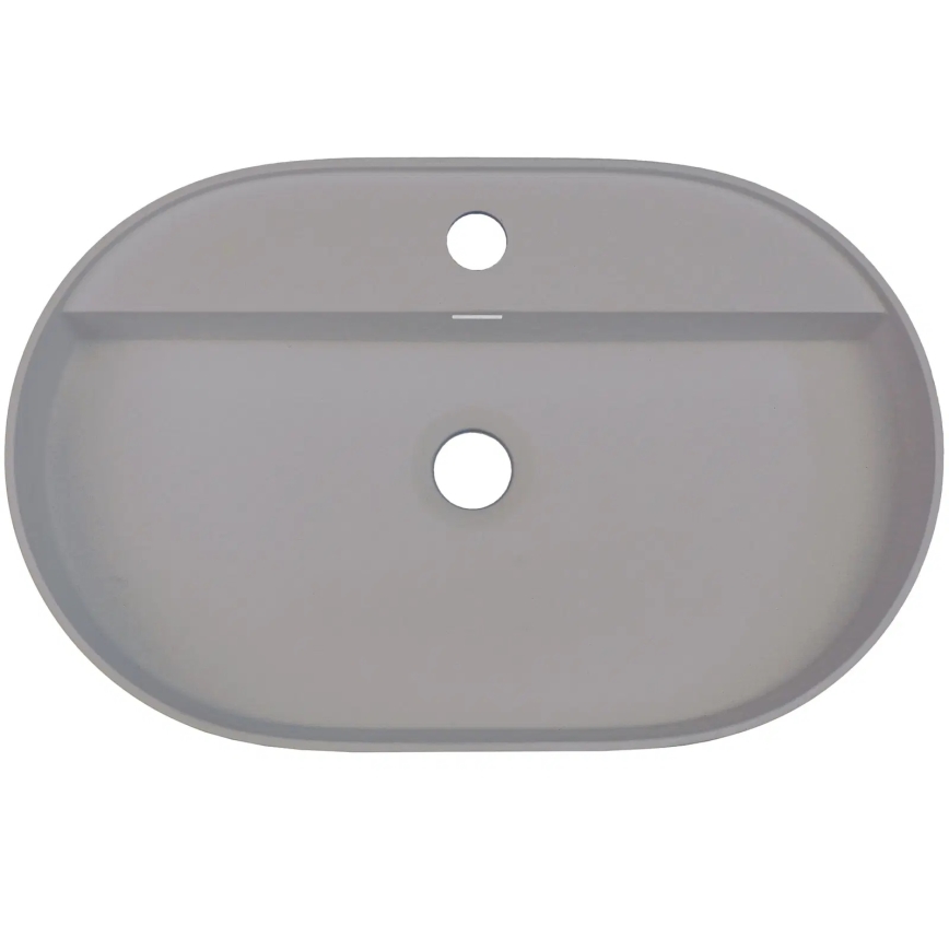 Deante CQS_SU6B - Umyvadlo na desku s otvorem pro baterii SILIA 35x55cm granit/metalicky šedá