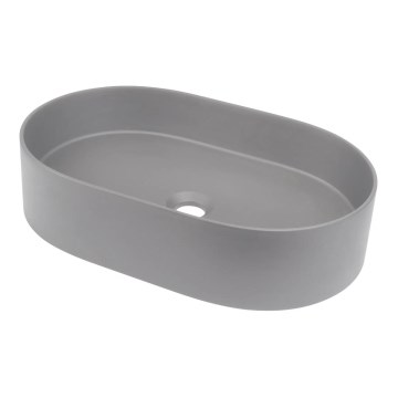 Deante CQS_SU6S - Umyvadlo na desku SILIA 35x55 cm granit/metalicky šedá