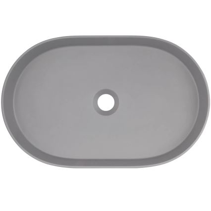 Deante CQS_SU6S - Umyvadlo na desku SILIA 35x55 cm granit/metalicky šedá