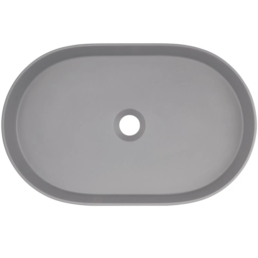 Deante CQS_SU6S - Umyvadlo na desku SILIA 35x55 cm granit/metalicky šedá