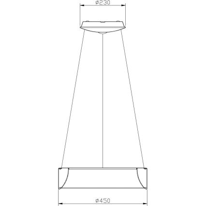 Deko-Light 342122 - LED Stmívatelný lustr na lanku SCULPTORIS LED/27W/230V 3000K pr. 45 cm